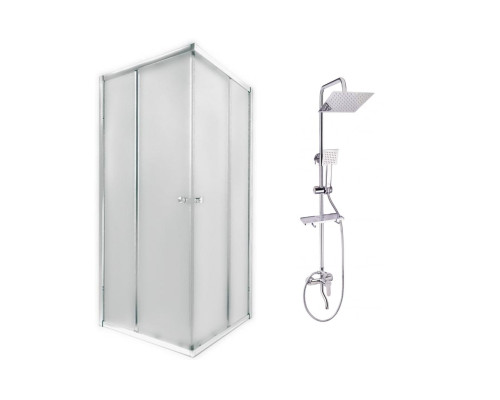 Готове рішення Qtap 4: Душ. кабіна квадратна, 90x90 + Душ. панель