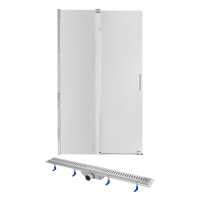 Готове рішення Qtap 16: Стіна Walk-In GLIDE, 120x190 + Лінійний трап 900 мм Готове рішення Qtap 16: Стіна Walk-In GLIDE, 120x190 + Лінійний трап 900 мм