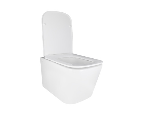 Унітаз підвісний Qtap Crow безобідковий з сідінням Soft-close QT05335171W