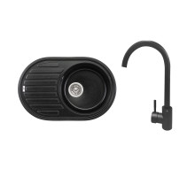 Набір: Кухонна мийка Lidz 780x500/200 BLM-14 (LIDZBLM14780500200) + Lidz Aria Змішувач для кухні 015F (k35) BLM