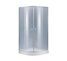 Душова кабіна Lidz Latwa SC90x90.SAT.LOW.GR, скло тон. 4 мм + Lidz Душовий піддон KAPIELKA ST90x90x15