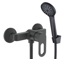 Змішувач для душу Lidz Latwa 010 (з душовим гарнітуром) (k40) LDLAT010BLA45421 Black
