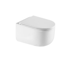 Унітаз підвісний Qtap Taurus безободковий з сидінням Soft-close QT2433084EUQW