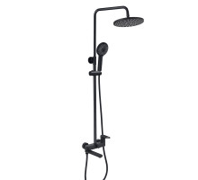 Душова система універсальна Qtap Jay на три споживача (з виливом) QTJAY111BLM45549 Black Matt
