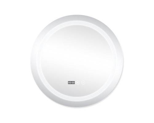 Дзеркало Qtap Mideya R800 з LED-підсвічуванням Touch, з антизапотіванням, з годинником, димером, рег. яскравості QT2078NCR8080W