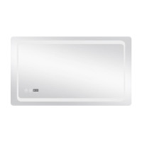 Дзеркало Qtap Mideya 1000х600 з LED-підсвічуванням Touch, з антизапотіванням, з годинником, димером, рег. яскравості QT2078NCF10060W Дзеркало Qtap Mideya 1000х600 з LED-підсвічуванням Touch, з антизапотіванням, з годинником, димером, рег. яскравості QT2078NCF10060W