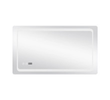 Дзеркало Qtap Mideya 1000х600 з LED-підсвічуванням Touch, з антизапотіванням, з годинником, димером, рег. яскравості QT2078NCF10060W