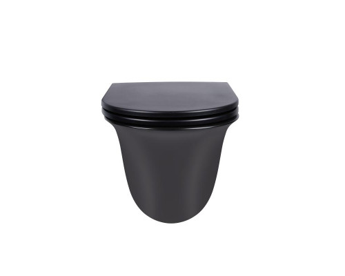 Комплект: Qtap Virgo Matt Black 2в1 унітаз підвісний Rimless QT1833051ERMB + біде підвісне QT1855051FMB