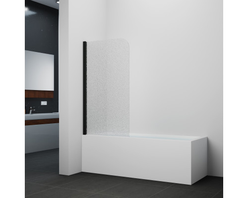 Штора на ванну Qtap Standard BLM407513APL скло Pear 6 мм, 75х130 см, ліва
