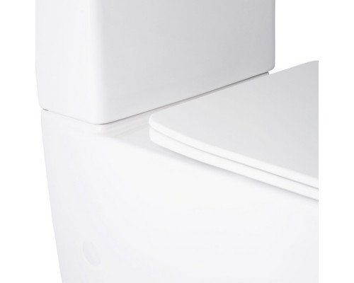 Унітаз-компакт Qtap Robin Ultra Quiet безободковий з сидінням Soft-close QT13222128AUQ1W