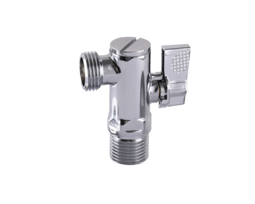 Кран кульовий кутовий з фільтром SOLOMON 1/2″x1/2″ А7041(7043)
