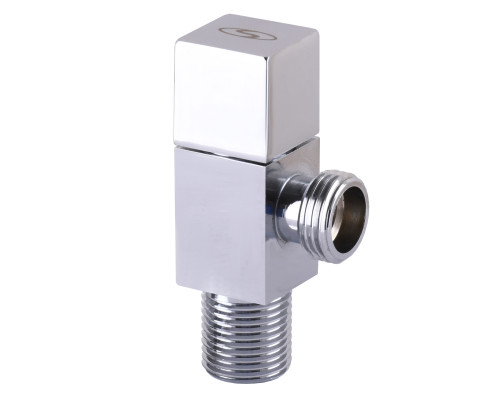 Кран напівобертовий кутовий SOLOMON 1/2″х1/2″ CUBE 7078