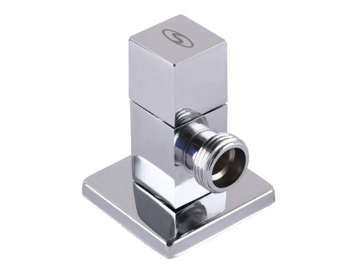 Кран напівобертовий кутовий SOLOMON 1/2″х1/2″ CUBE 7078