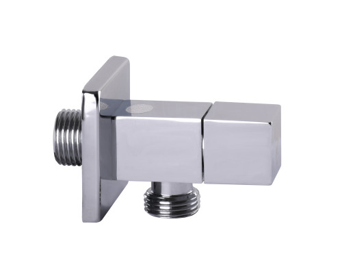 Кран напівобертовий кутовий SOLOMON 1/2″х3/4″ CUBE 7078