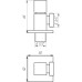 Кран напівобертовий кутовий SOLOMON 1/2″х3/4″ CUBE 7078