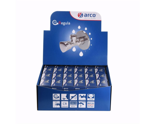 НАБІР Кран вентильний кутовий ARCO 1/2″х1/2″ ZENIT REGULA Z0912 30шт. VTQ005