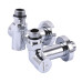 Кран вентильний кутовий з американкою SOLOMON LUX 1/2″ CHROM 7777  TEN (2шт.)