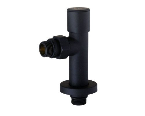 Набір Кран вентильний кутовий з американкою SOLOMON LUX 1/2″  7777  (2шт.) BLACK