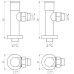 Набір Кран вентильний кутовий з американкою SOLOMON LUX 1/2″  7777 (2шт.) WHITE