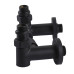Набір Кран вентильний кутовий з американкою SOLOMON LUX 1/2″  7777  TEN (2шт.) BLACK