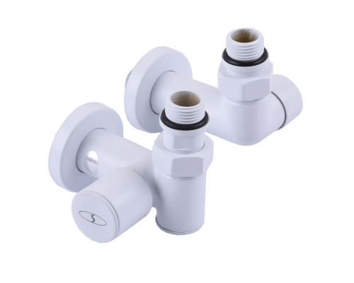 Набір Кран вентильний кутовий з американкою SOLOMON LUX 1/2″ WHITE 7777 TEN (2шт.)