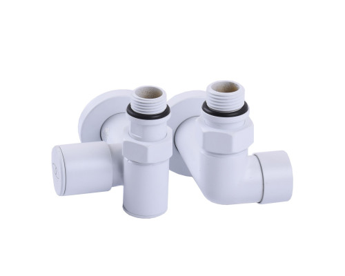 Набір Кран вентильний кутовий з американкою SOLOMON LUX 1/2″ WHITE 7777 TEN (2шт.)