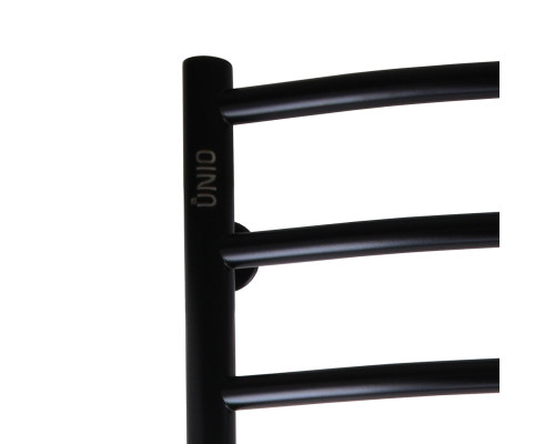 Рушникосушарка UNIO LDE W 1200-500-12 BLK Драбинка Дуга Еліт вода чорна