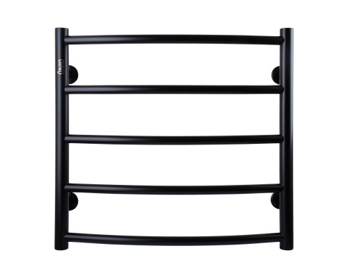 Рушникосушарка UNIO LD W 500-500-5 BLK Драбинка Дуга вода чорна