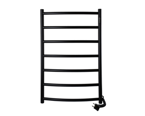 Рушникосушарка UNIO LD ER 700-500-7 BLK Драбинка Дуга електро чорна