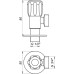 Кран вентильний кутовий Professional 1/2″X3/4″ NV-QP999