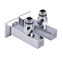 Набір Кран напівобертовий кутовий з американкою SOLOMON LUX 1/2″ CUBE CHROM 8888 (1уп.)