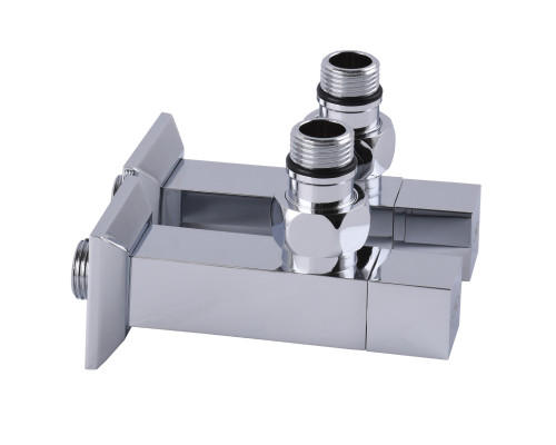 Набір Кран напівобертовий кутовий з американкою SOLOMON LUX 1/2″ CUBE CHROM 8888 (1уп.)