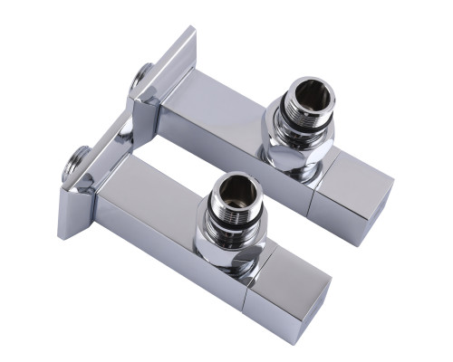 Набір Кран напівобертовий кутовий з американкою SOLOMON LUX 1/2″ CUBE CHROM 8888 (1уп.)