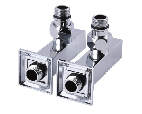 Набір Кран напівобертовий кутовий з американкою SOLOMON LUX 1/2″ CUBE CHROM 8888 (1уп.)