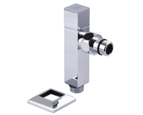 Набір Кран напівобертовий кутовий з американкою SOLOMON LUX 1/2″ CUBE CHROM 8888 (1уп.)