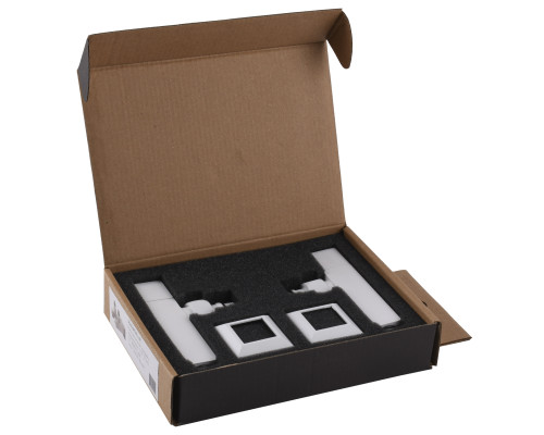 Набір Кран напівобертовий кутовий з американкою SOLOMON LUX 1/2″ CUBE WHITE 8888 (1уп)