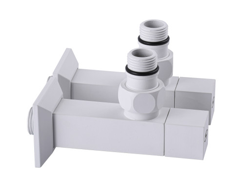 Набір Кран напівобертовий кутовий з американкою SOLOMON LUX 1/2″ CUBE WHITE 8888 (1уп)