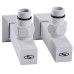 Набір Кран напівобертовий кутовий з американкою SOLOMON LUX 1/2″ CUBE WHITE 8888 (1уп)