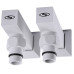Набір Кран напівобертовий кутовий з американкою SOLOMON LUX 1/2″ CUBE WHITE 8888 (1уп)