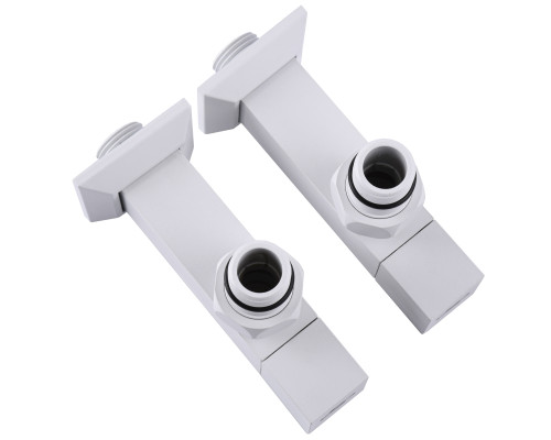 Набір Кран напівобертовий кутовий з американкою SOLOMON LUX 1/2″ CUBE WHITE 8888 (1уп)