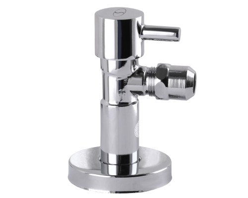Кран напівобертовий кутовий з цангою SOLOMON 1/2″х 3/8″ Lazer 7076