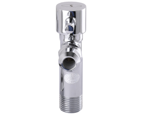 Кран напівобертовий кутовий з цангою SOLOMON 1/2″х 3/8″ Lazer 7076