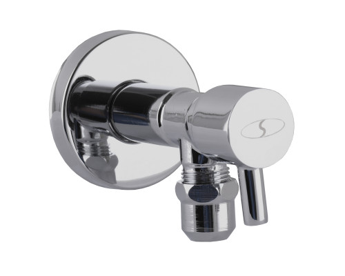 Кран напівобертовий кутовий з цангою SOLOMON 1/2″х 3/8″ Lazer 7076