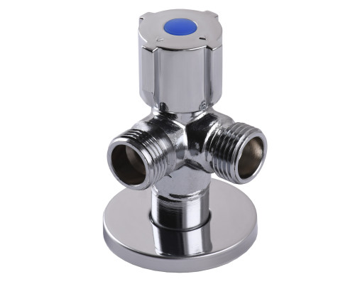 Кран кульовий кутовий подвійний SELBA 1/2″х 1/2″х1/2″ DOUBLE (SL1588)