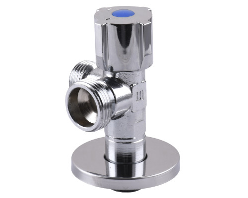 Кран кульовий кутовий подвійний SELBA 1/2″х 1/2″х3/4″ DOUBLE (SL1599)