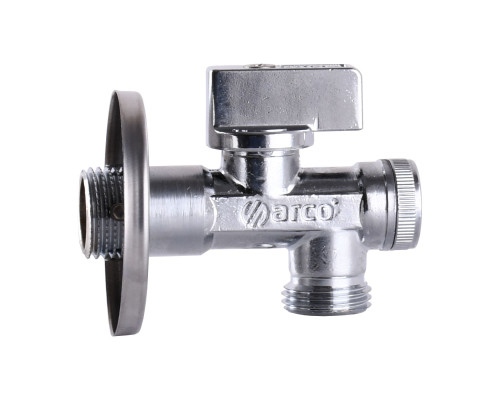 Кран кульовий кутовий з фільтром ARCO 1/2″x1/2″ 02400MAC