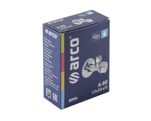Кран кульовий кутовий ARCO 1/2″х 3/8″ NOV20 (NOV04)
