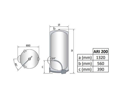 Водонагрівач ARISTON ARI STAB 200 570 THER MO EU