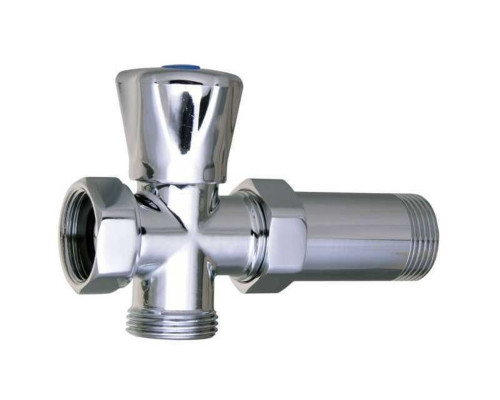Кран вентильний для пральної машини Q PROFESSIONAL 3/4″x3/4″x3/4″ з подовжувачем NV-QP170