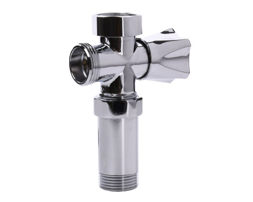 Кран вентильний для пральної машини Q PROFESSIONAL 3/4″x3/4″x3/4″ з подовжувачем NV-QP170